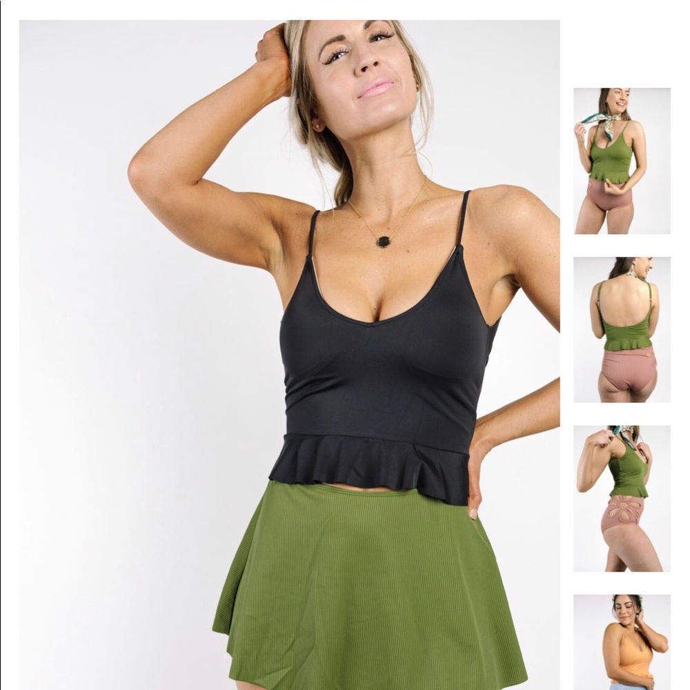 Kortni Jeane Swim Scoop Back Top